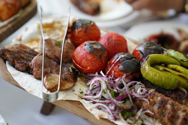 3-meat feast plate with sides at 4 rivers smokehouse
